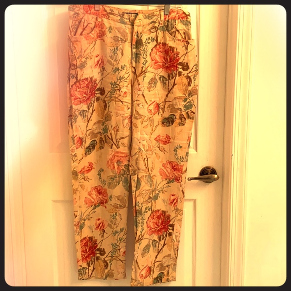 Ralph Lauren linen Flower pants